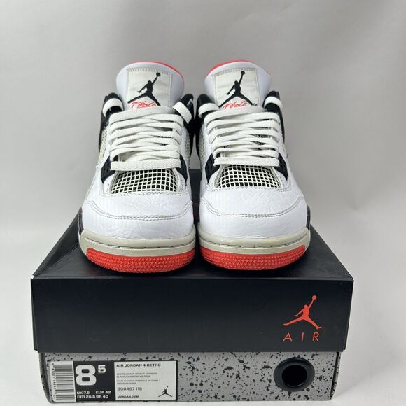 Nike Shoes Air Jordan 4 Retro “Flight Nostalgia/Pale Citron” 2024 - Picture 2 of 9